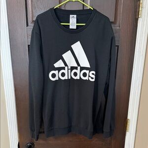 Adidas Black Crewneck with White Logo